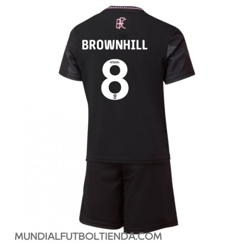 Camiseta Burnley Josh Brownhill #8 Segunda Equipación Replica 2024-25 para niños mangas cortas (+ Pantalones cortos)